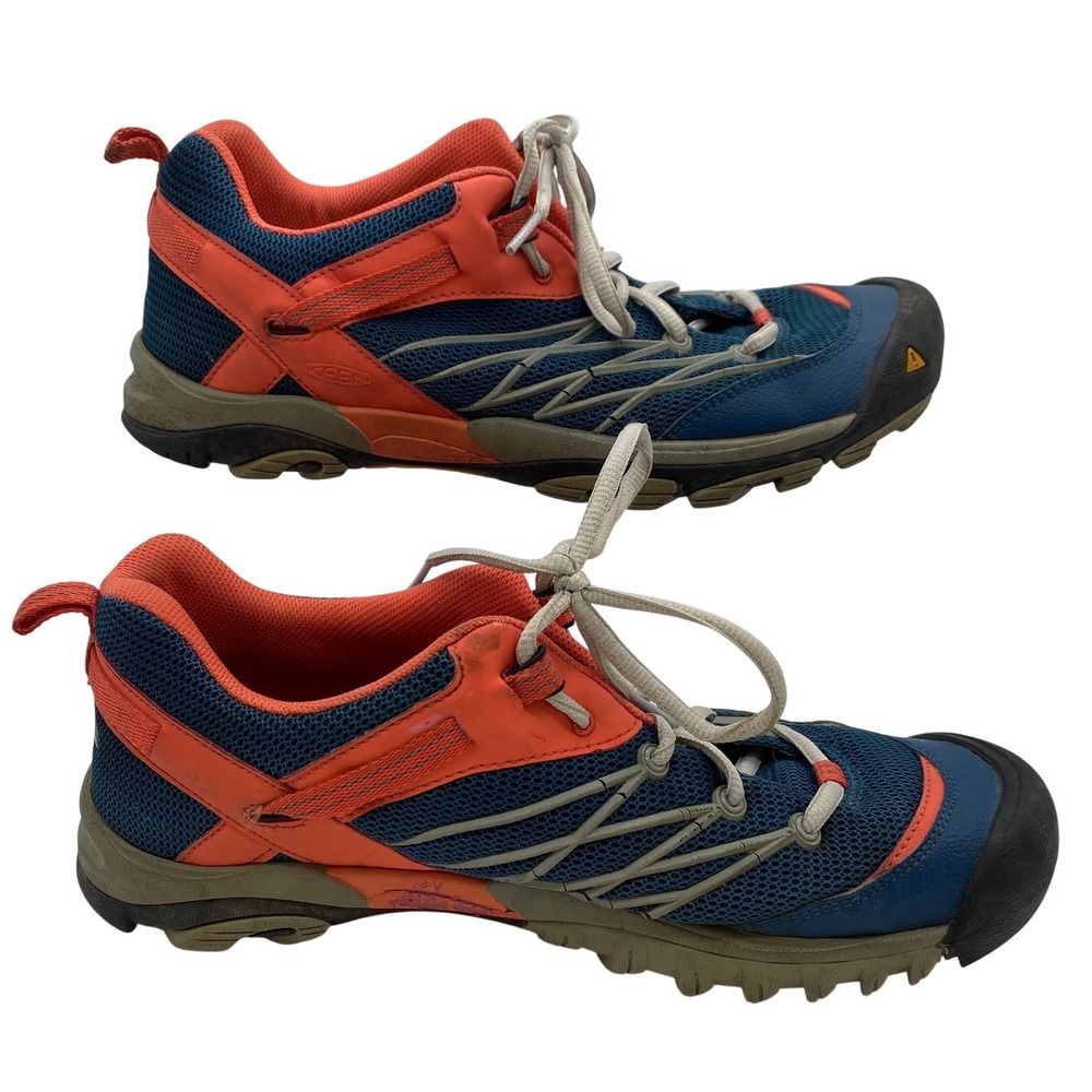 Keen Marshall Hiking Shoes Women 11 Blue Orange Low Top Trail Sneakers 1009554